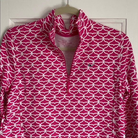 Vineyard Vines 1/4 Zip Pink XS Whale Tail - Picture 4 of 8